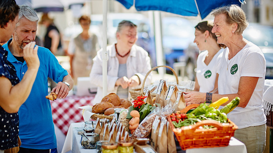 Ein Foto vom Wochenmarkt