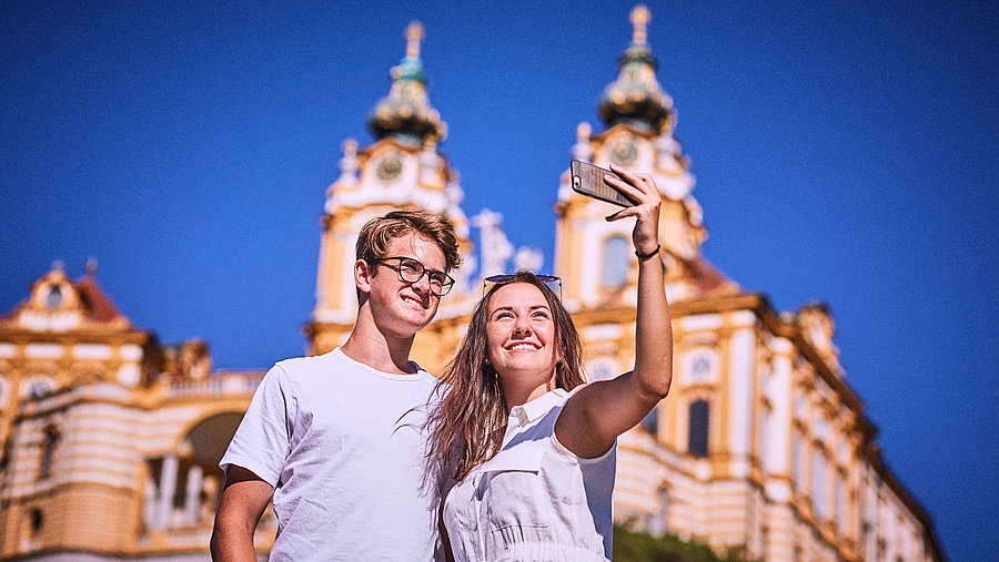 Selfie vor dem Stift