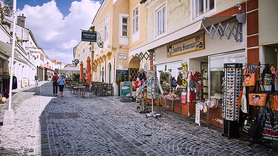 Ein Foto von der Einkaufsstraße der Innenstadt